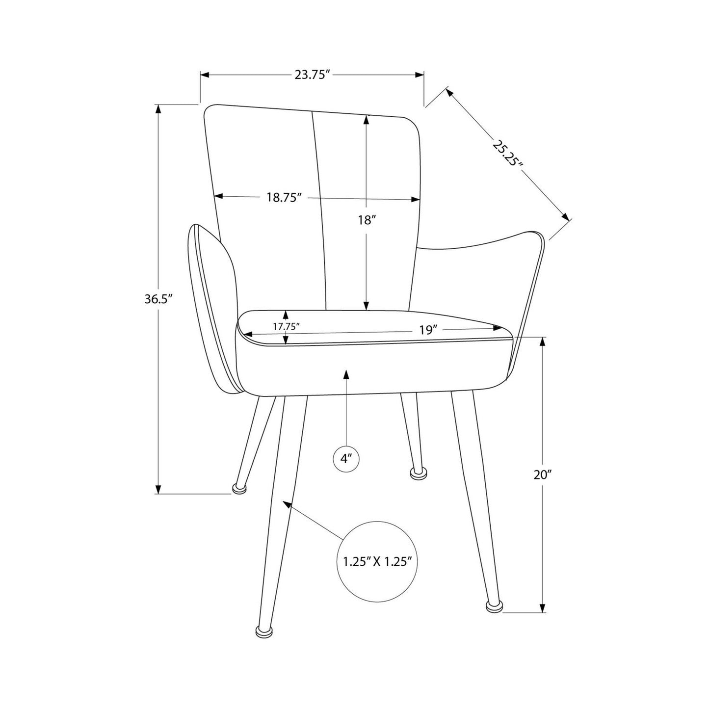 Dining Chair For Kitchen (Set of 2) - Brown