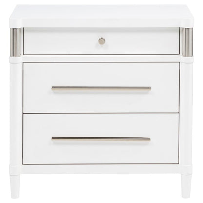 Gracemont - 3-Drawer Bedroom Nightstand Bedside Table - White