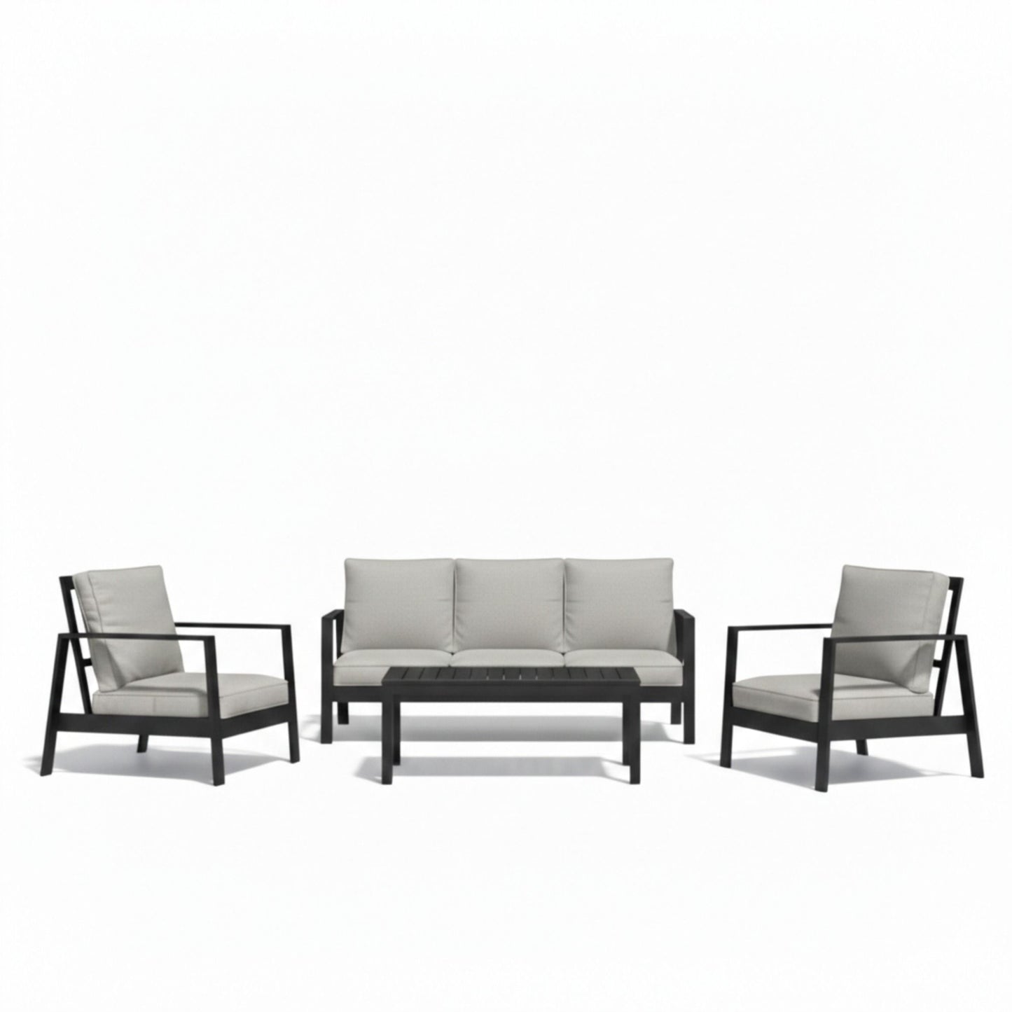 Modern 5 Seat Outdoor Patio Furniture Set With Coffee Table
