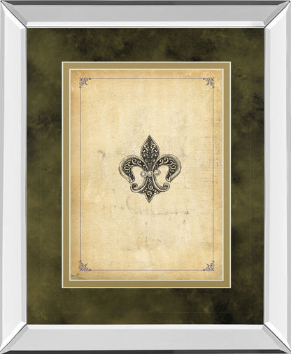 Fleur Di Lies I By Alexey Paviuts - Mirror Framed Print Wall Art - Beige