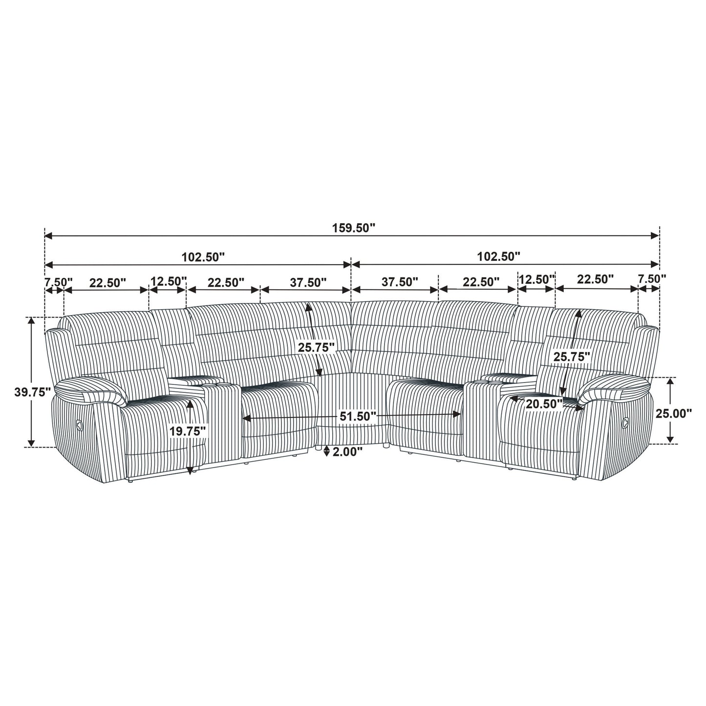 Kendra - Reclining Sectional Sofa