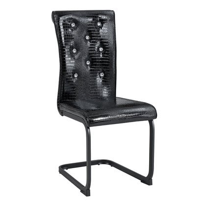 Alligator Skin Upholstered Dining Chairs