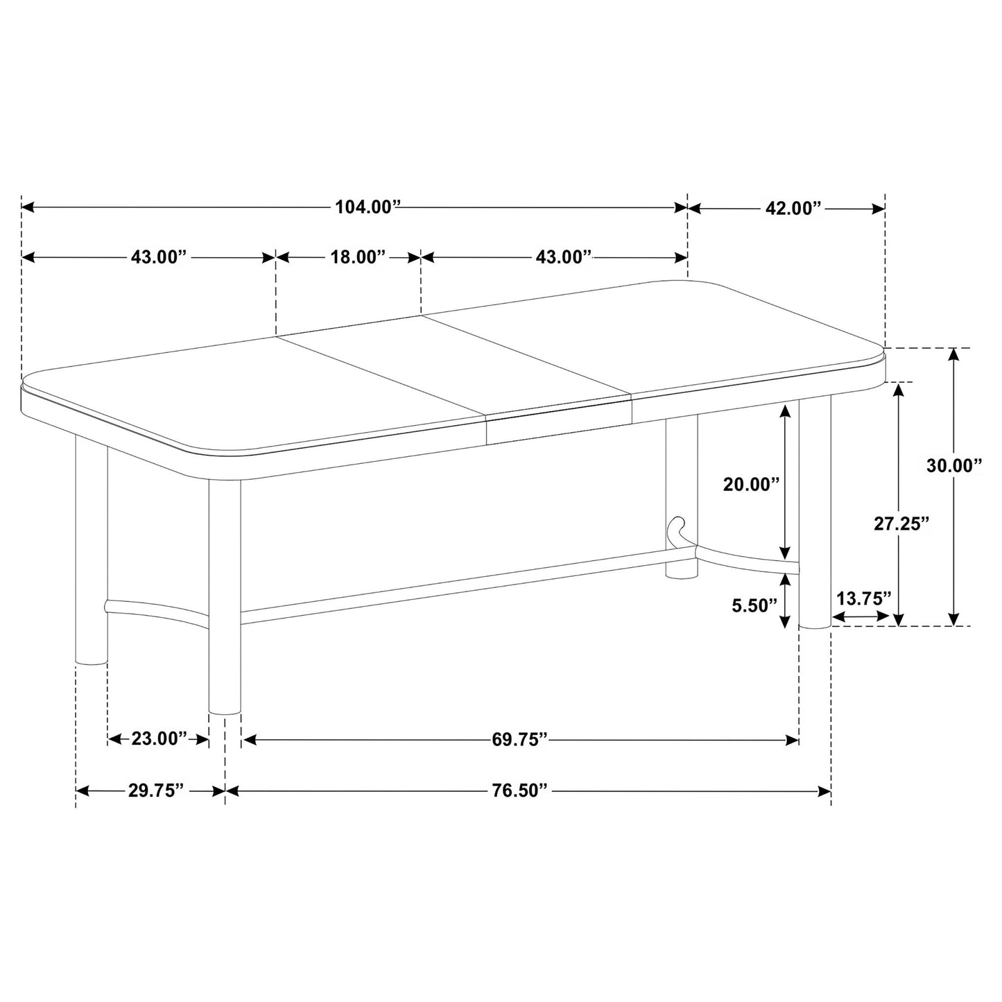 Benson - Extension Leaf Dining Table Set With Chairs