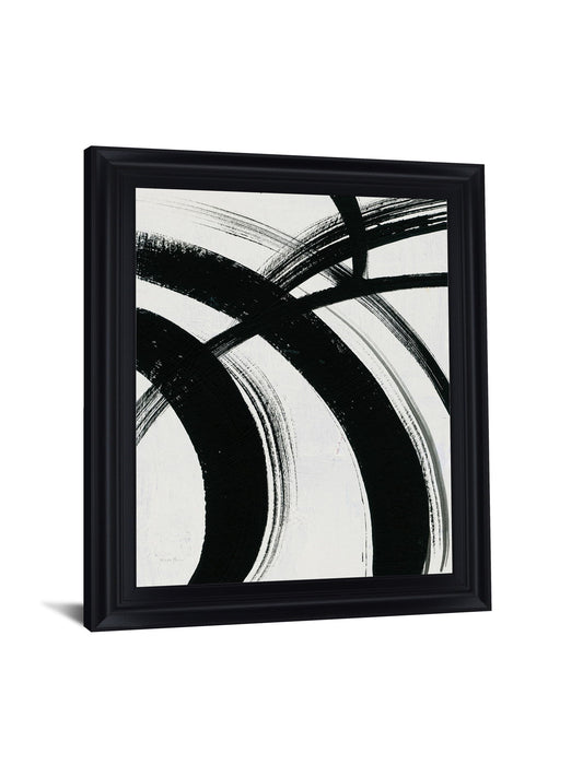 Ebony Arc - 28" x 34" Framed Wall Art - Dark Gray