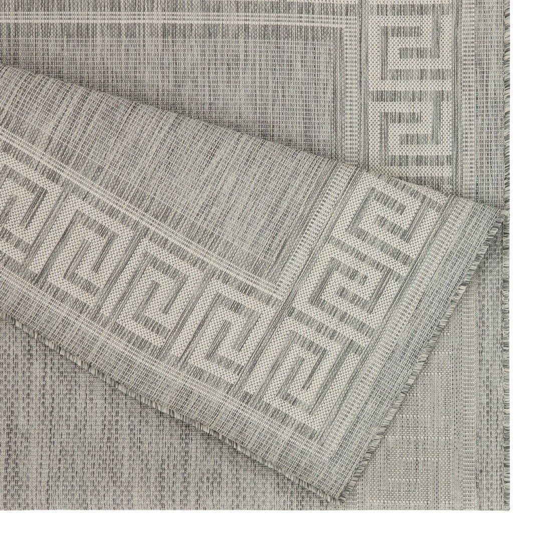 Sunshine - 5'3" X 7'3" Indoor, Outdoor, Area Rug Polypropylene - Silver