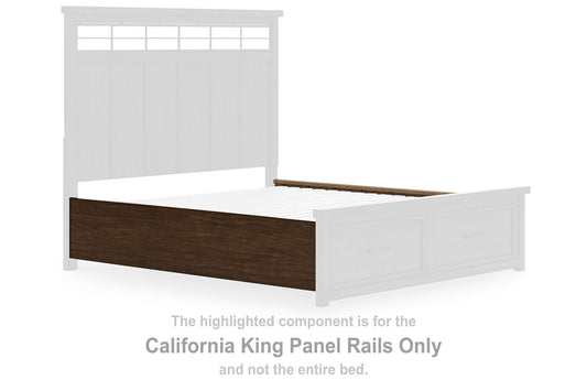 Taffenbrook - California King Panel Rails - Medium Brown