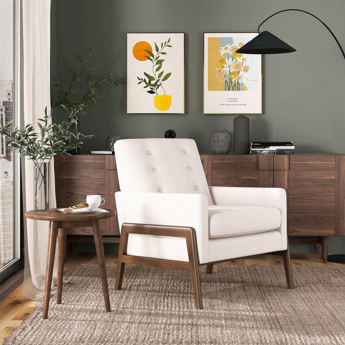 Cole - Solid Wood Lounge Chair