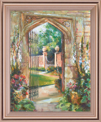 Secret Garden Pathway - 28" x 34" Framed Wall Art - Green