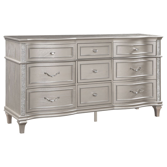 Katerina - 9 Drawer Dresser With Removable Jewelry Tray - Oak
