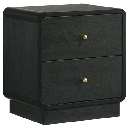 Burton - 2 Drawer Nightstand - Black
