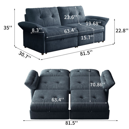 Sofa Bed, 2 In 1 Design For Living Rooms