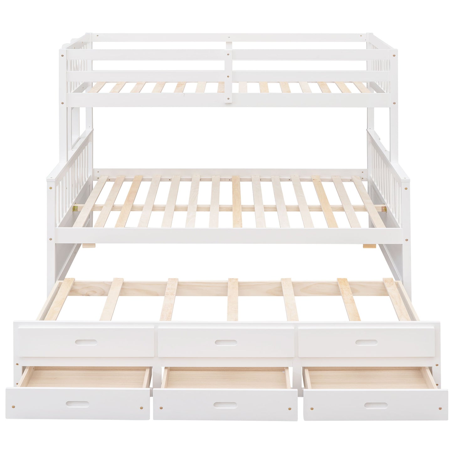 Bunk Bed With Twin Size Trundle And Drawers