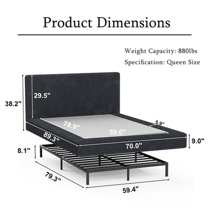 Airframe - Upholstered Bed Frame, Cloud Soft Headboard