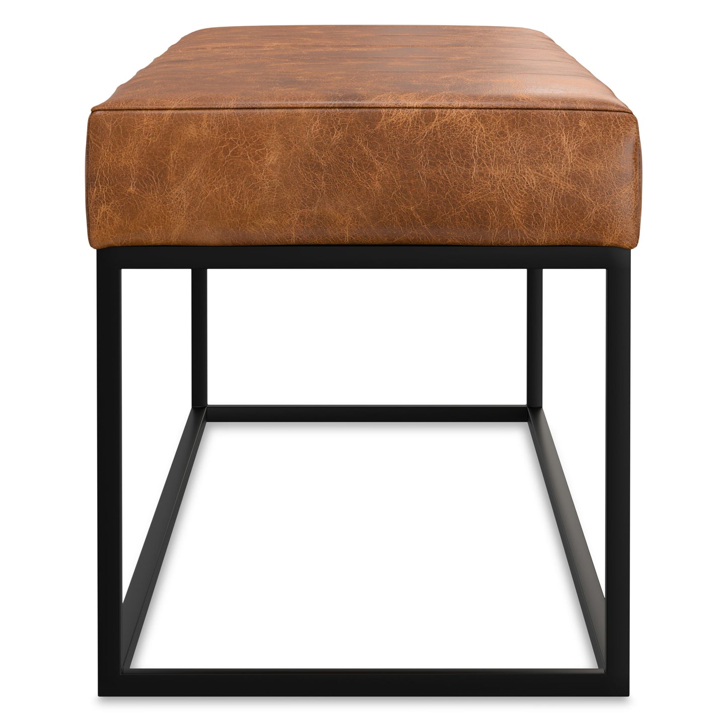 Candice - Ottoman Bench - Tan / Black