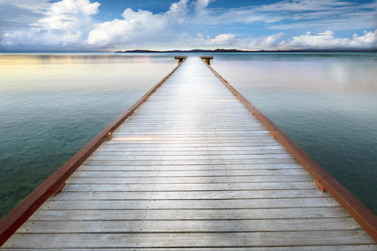 Small - Long View Pier By Danita Delimont - Gray