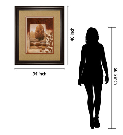 Fall Vignette Il By Carol Robinson - Framed Print Wall Art - Light Brown
