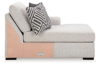 Koralynn - Raf Corner Chaise - Stone