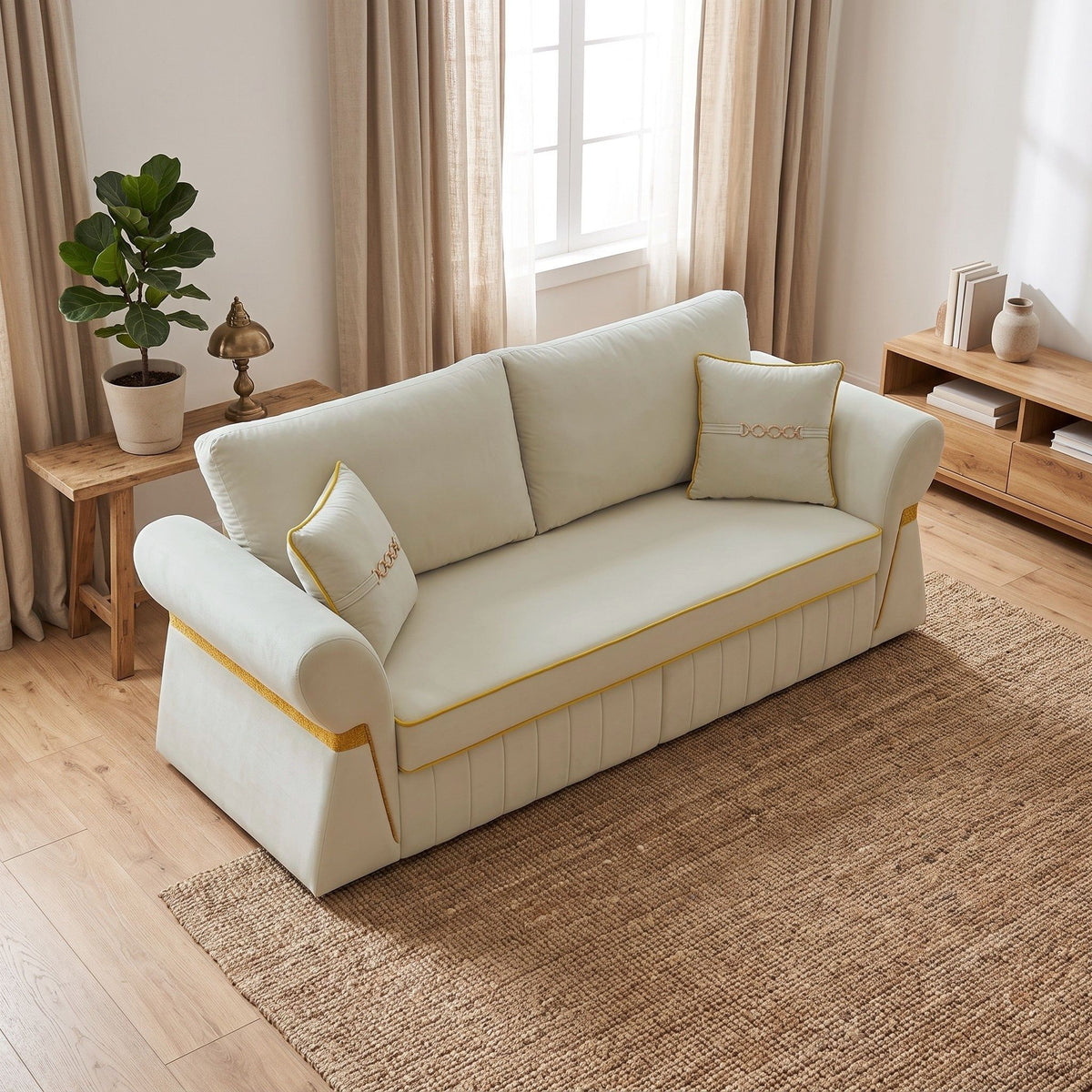 3 Seater Sofa & Pocket Coils And Foam Cushion