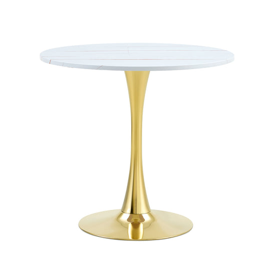 Round Dining Table & Thickened Top For Kitchen