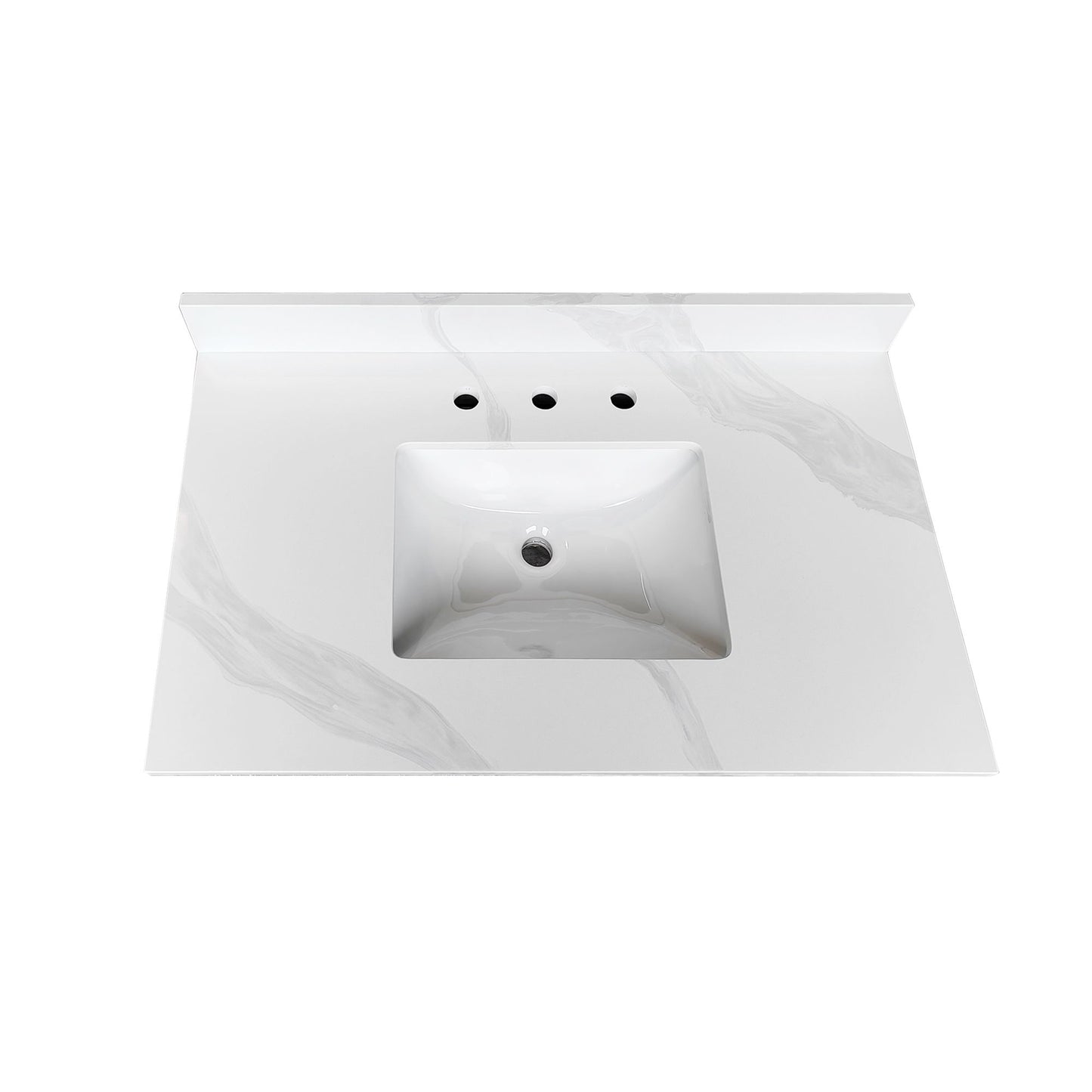 Bathroom Vanity Top With Undermount Sink, 3 Pre Drilled Holes