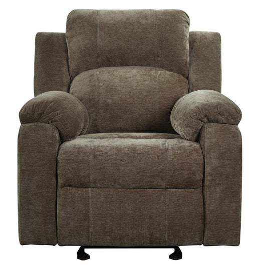 Upholstered Manual Recliner Chair With 3 Adjustable Backrest Positions