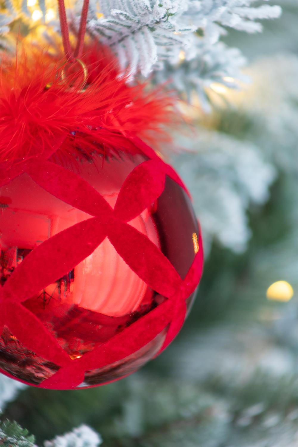 Christmas Ball Ornaments, Decorative Hanging Ball Tree Ornaments For Holiday Party Decorations