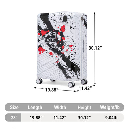 Luggage With Printed Pattern, Combination Lock