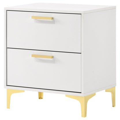 Karena - 2 Drawer Rectangular Nightstand - White