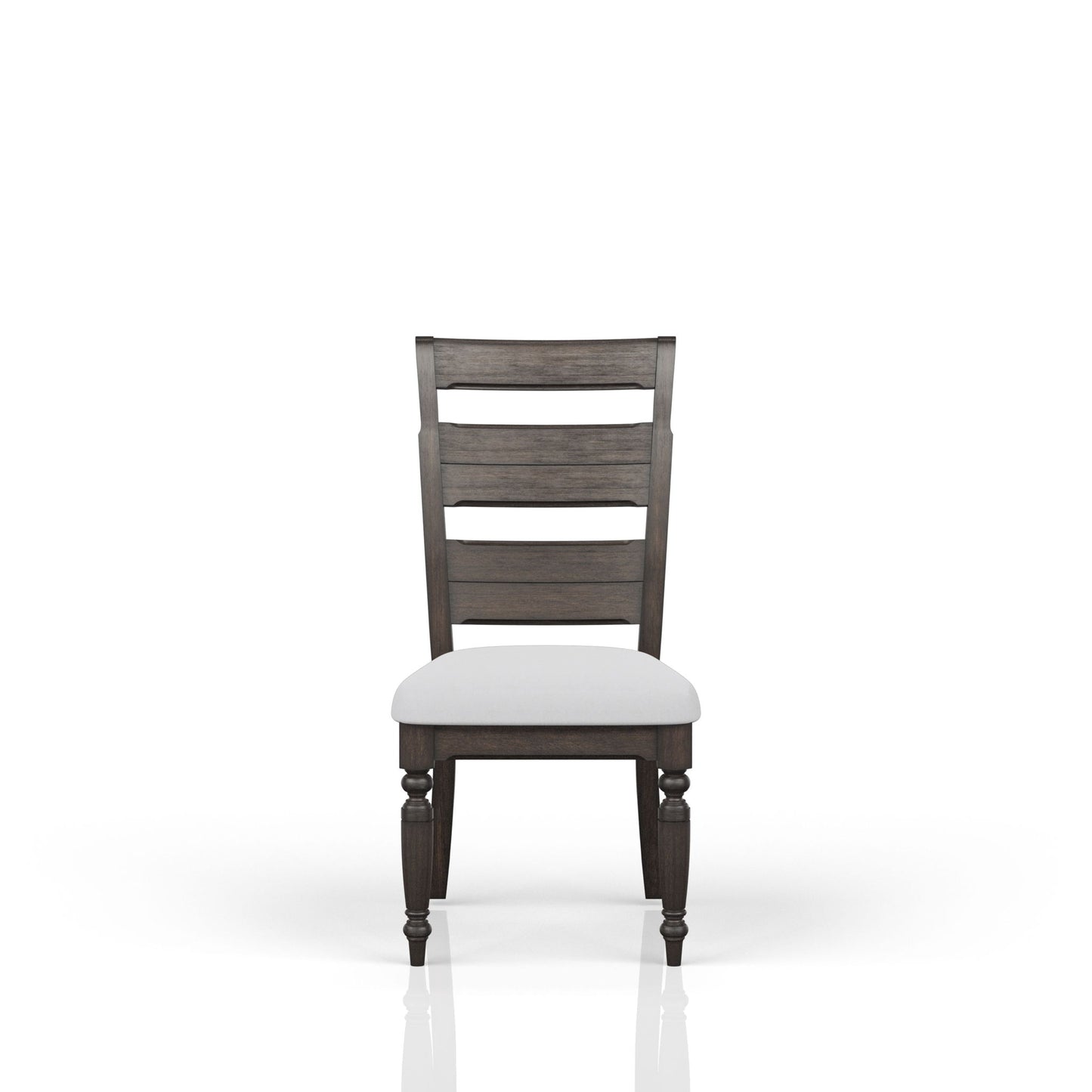 Upholstered Seat Ladderback Side Chair (Set of 2) - Coffee