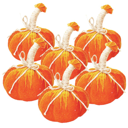 Pumpkin Ornament For Holiday Harvest Festival Fall Festival & Thanksgiving (Set of 6)