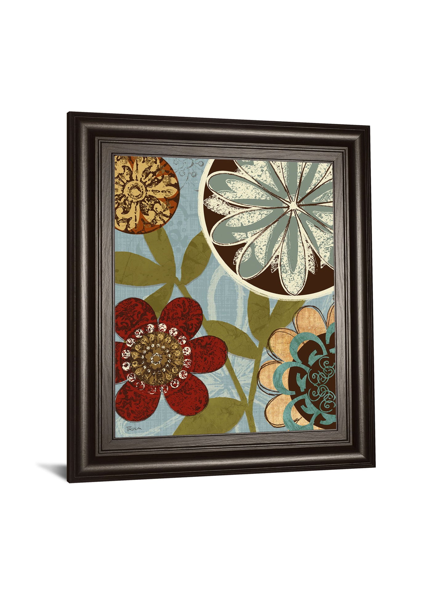 Persian Garden I By Katrina Craven - Framed Print Wall Art - Light Brown