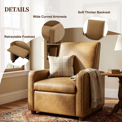Manual Recliner Chair, 2 Position With 160° Adjustable Backrest For Living Room