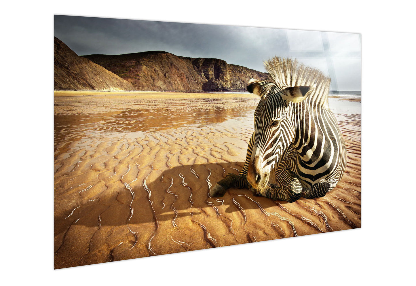 Striped Respite Tempered Glass With Foil - Black / Orange