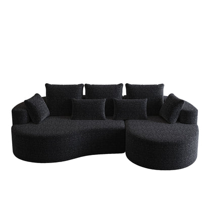Curved Oversized Sectional Sofa With Extra Deep Seat
