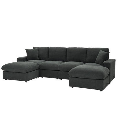 Sectional With 2 Ottomans