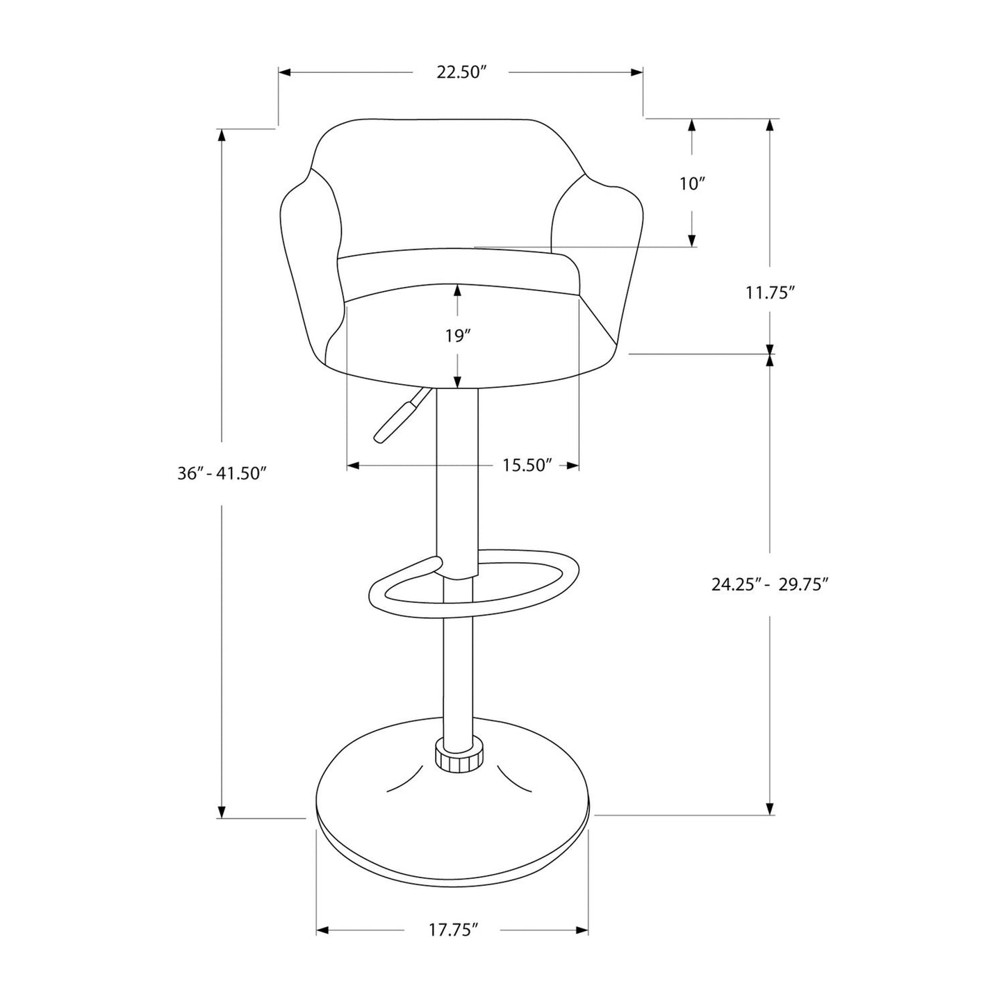 Swivel Stool Bar Height, Adjustable Versatile Seating, Contemporary & Modern