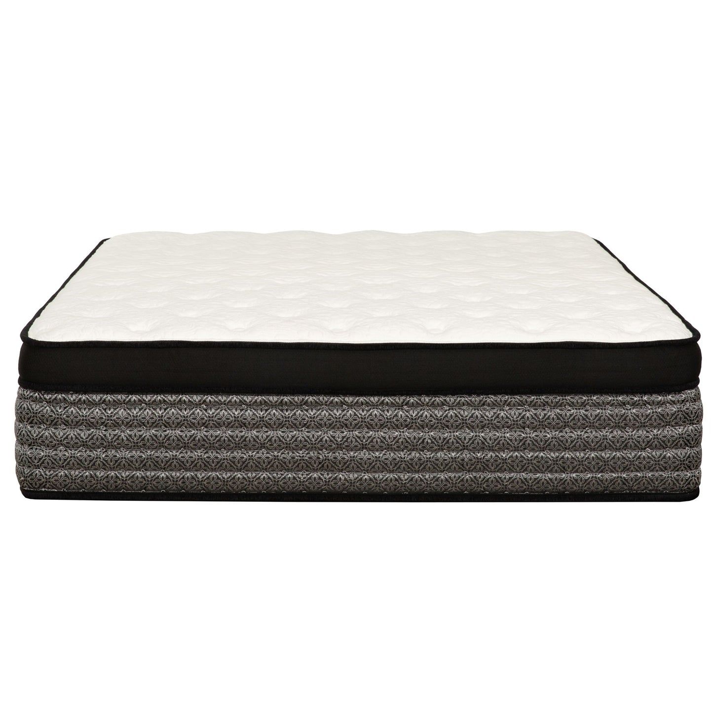 16" Premium Hybrid Mattress In A Box Plush Gel Memory Foam Top With Cooling Technology - Gray / White - Queen