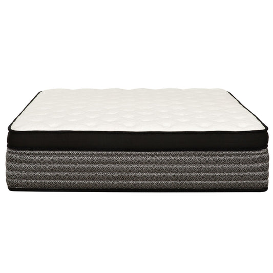 16" Premium Hybrid Mattress In A Box Plush Gel Memory Foam Top With Cooling Technology - Gray / White - Queen