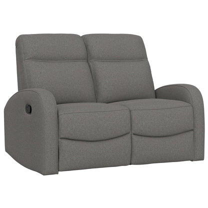 Manual Reclining Loveseat With Dual Seating Support For Living Room