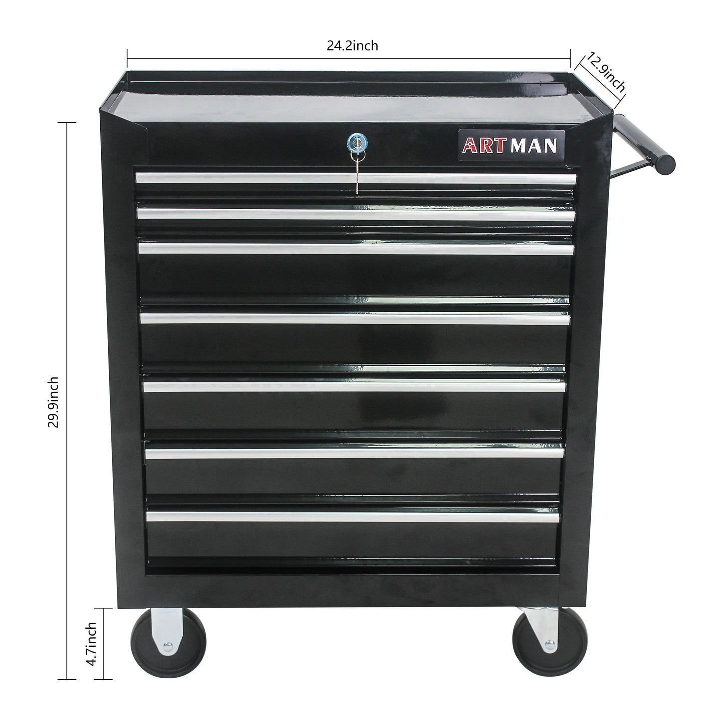 Multifunctional Tool Cart With Wheels And Drawers