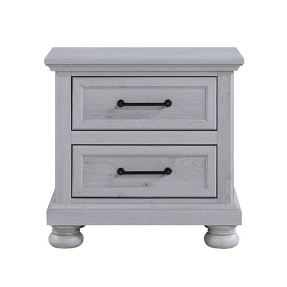 2 Drawer Nightstand With USB Charging Station