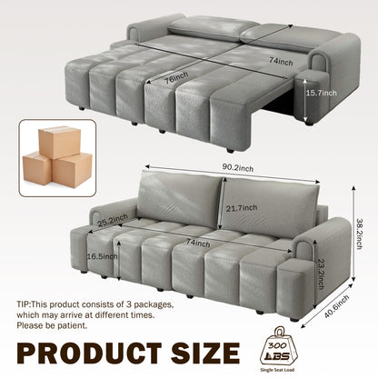 4-Seater Modern Couch With Seats Storage