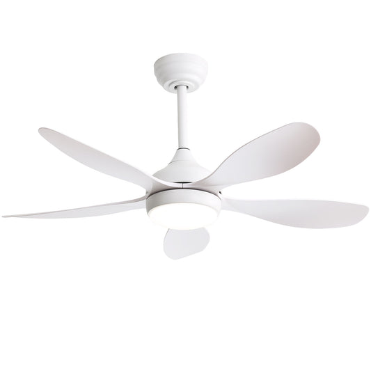 42" Ceiling Fan With Remote Control, DC Reversible Motor, 6 Speeds, 3Cct LED Light - White