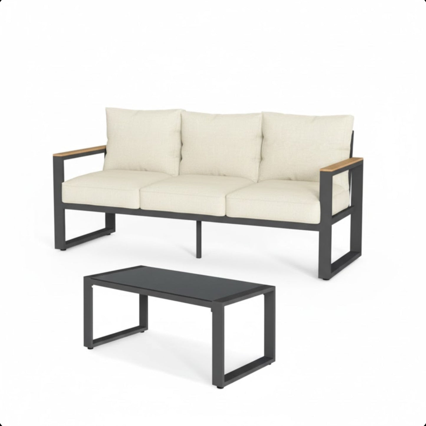 Modern Outdoor Sofa Set With Coffee Table