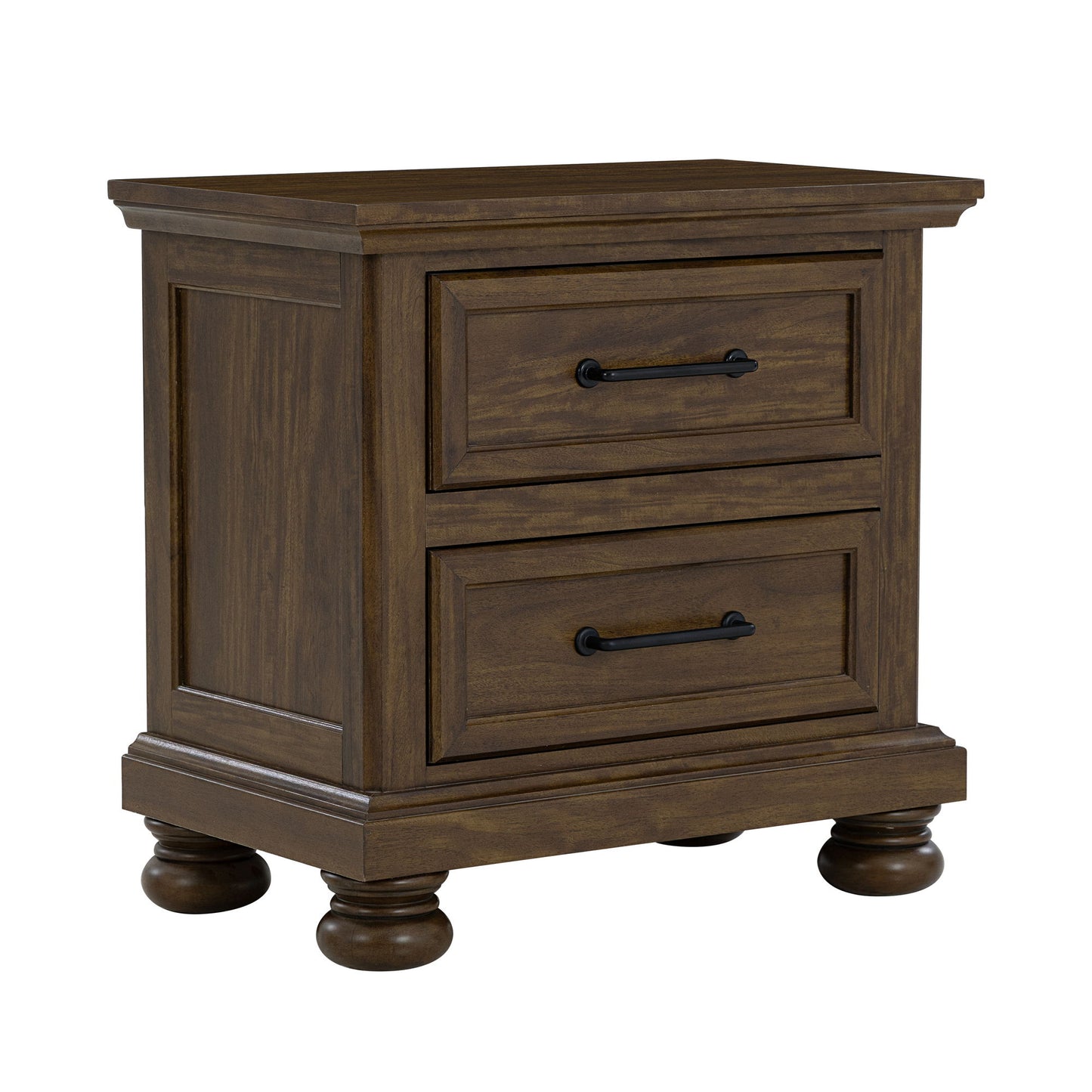 2 Drawer Nightstand With USB Charging Station