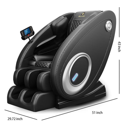Massage Chair Recliner, Zero Gravity With Full Body Air Pressure - Black