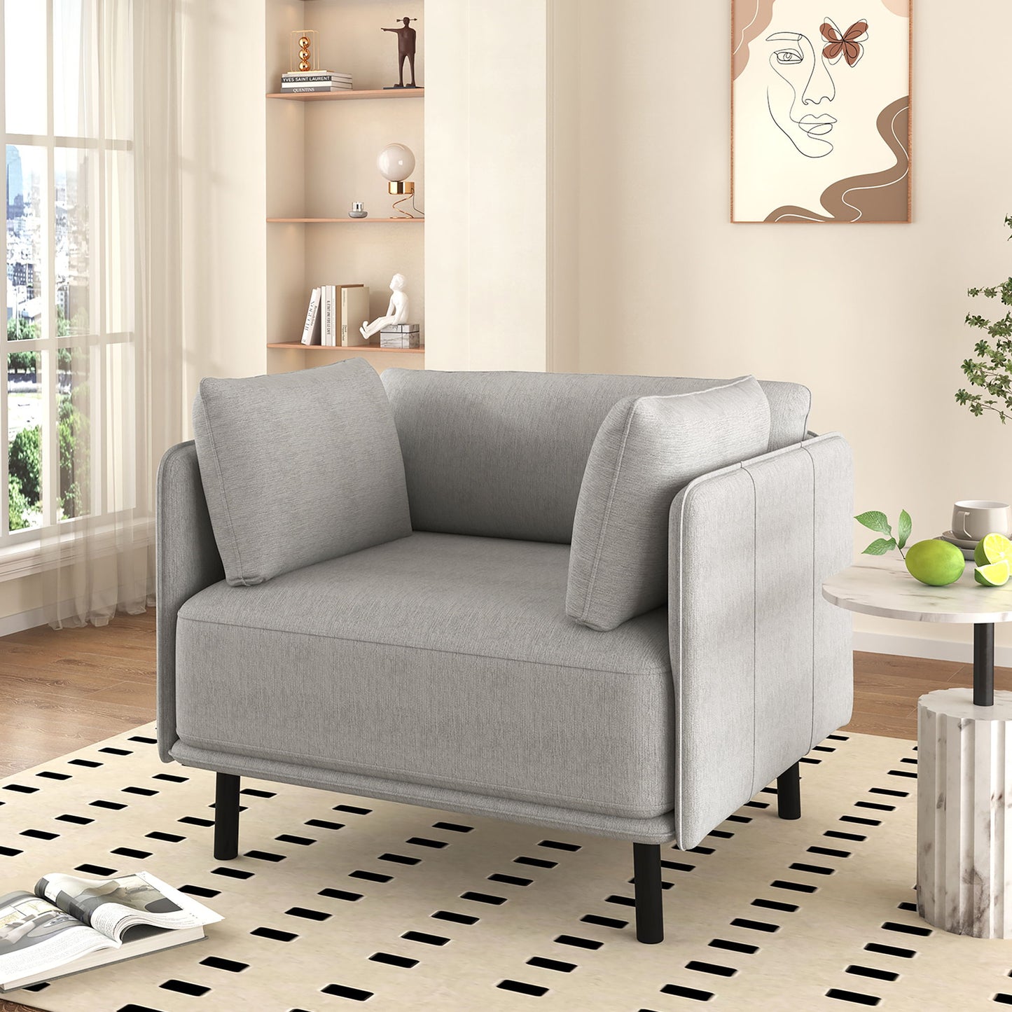 Vintage Modern Aesthetic Appeal Lounge Chair