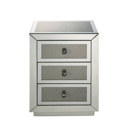 Noralie - Accent Table - Silver / Mirror