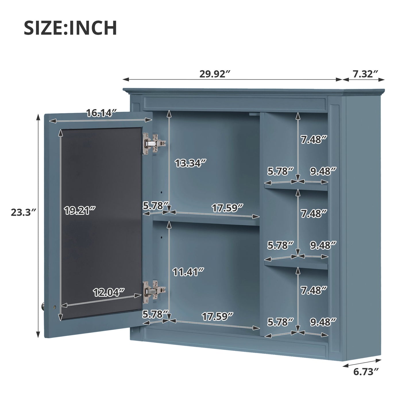 Modern Wall-Mounted Medicine Cabinet With Mirror
