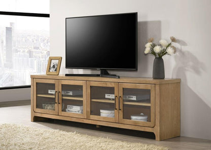 Brenham - 79" 4-Door TV Stand Media Console - Washed Oak